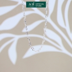 Dây Chuyền Nữ Bạc ADJ 925 Mắt Xích Trái Tim Không Mặt Phụ Kiện Trang Sức Nữ Cao Cấp SDC14666AD