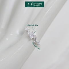 Nhẫn Bạc Nữ ADJ 925 Đính Đá Vuông Lấp Lánh Sang Trọng Phụ Kiện Trang Sức Nữ Cao Cấp SN16203AD