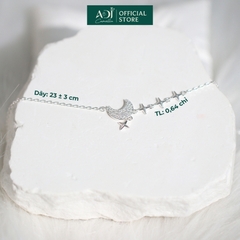 Lắc chân Trang sức bạc 925 ADJ Lunar Starry Ánh Trăng Và Tinh Tú Lung Linh Bay Bổng  SL16205AD