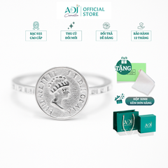 Nhẫn Bạc Nữ ADJ Freesize Phong Cách Châu Âu Sang Trọng Cổ Điển  SN118215AD