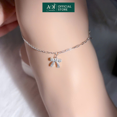 Lắc chân Trang sức bạc 925 ADJ Chic Bow Nơ và Bướm Ngọt Ngào Nữ Tính  SL16206