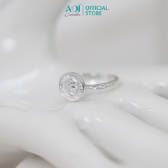Nhẫn Bạc Nữ ADJ Freesize Phong Cách Châu Âu Sang Trọng Cổ Điển  SN118215AD