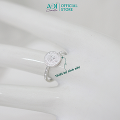 Nhẫn Bạc Nữ ADJ Freesize Phong Cách Châu Âu Sang Trọng Cổ Điển  SN118215AD
