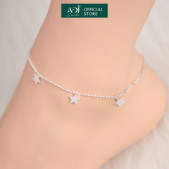 Lắc chân Trang sức bạc 925 ADJ Starlights Bộ Ba Ánh Sao Lấp Lánh  SL16208AD