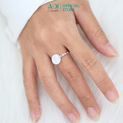 Nhẫn Bạc Nữ ADJ Freesize Phong Cách Châu Âu Sang Trọng Cổ Điển  SN118215AD