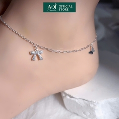 Lắc chân Trang sức bạc 925 ADJ Chic Bow Nơ và Bướm Ngọt Ngào Nữ Tính  SL16206