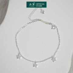 Lắc chân Trang sức bạc 925 ADJ Starlights Bộ Ba Ánh Sao Lấp Lánh  SL16208AD