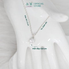 Bộ sản phẩm  Trang sức bạc 925 ADJ đính đá CZ sang trọng cao cấp Hoa 4 Cánh Mã 3