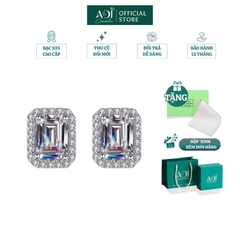 Bộ Trang sức bạc 925 ADJ Tiffany Viên Chữ Nhật To Mang Ánh Sáng Tinh Tế