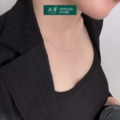 Dây Chuyền Nữ Bạc ADJ 925 Mắt Xích Trái Tim Không Mặt Phụ Kiện Trang Sức Nữ Cao Cấp SDC14666AD