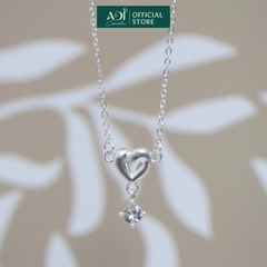 Dây chuyền Trang sức bạc 925 ADJ an toàn sang trọng cao cấp Trái Tim Hoàn Mỹ SD108172AD