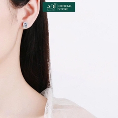 Bộ Trang sức bạc 925 ADJ Tiffany Viên Chữ Nhật To Mang Ánh Sáng Tinh Tế