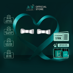 Bông tai Trang sức bạc 925 ADJ sang trọng cao cấp Chiếc Nơ Thanh Lịch - SB118183AD