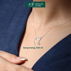 Dây chuyền Trang sức bạc 925 ADJ an toàn sang trọng cao cấp Trái Tim Hoàn Mỹ SD108172AD