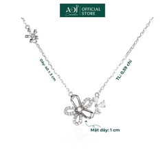 Dây chuyền Trang sức bạc 925 ADJ thanh lịch thời trang cao cấp Hoa Khai Phú Quý SD5459AD