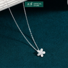 Bộ sản phẩm Trang sức bạc 925 ADJ đính đá CZ sang trọng cao cấp Bông hoa 5 cánh