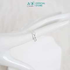 Nhẫn Bạc Nữ ADJ 926 Đính Đá Họa Tiết Lượn Sóng Phụ Kiện Trang Sức Nữ SN15611AD