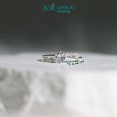 Nhẫn Bạc Nữ ADJ 925 Đính Đá Chủ Tròn 6 Chấu Phụ Kiện Trang Sức Nữ SN15606AD