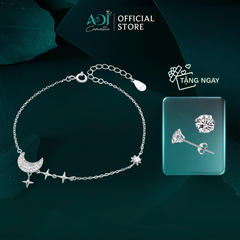 Lắc chân Trang sức bạc 925 ADJ Lunar Starry Ánh Trăng Và Tinh Tú Lung Linh Bay Bổng  SL16205AD