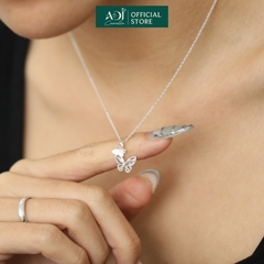 Dây chuyền Trang sức bạc 925 ADJ thanh lịch thời trang cao cấp Bướm Đôi Thanh Thoát SD10899AD