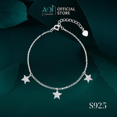 Lắc chân Trang sức bạc 925 ADJ Starlights Bộ Ba Ánh Sao Lấp Lánh  SL16208AD - SLC16227AD