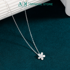 Bộ sản phẩm Trang sức bạc 925 ADJ đính đá CZ sang trọng cao cấp Bông hoa 5 cánh