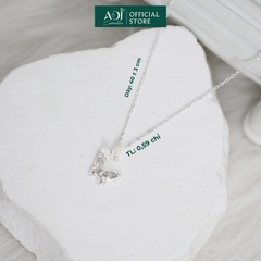 Dây chuyền Trang sức bạc 925 ADJ thanh lịch thời trang cao cấp Bướm Đôi Thanh Thoát SD10899AD