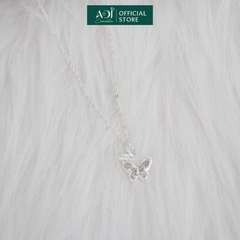 Dây chuyền Trang sức bạc 925 ADJ thanh lịch thời trang cao cấp Bướm Đôi Thanh Thoát SD10899AD