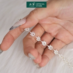 Lắc tay Trang sức bạc 925 ADJ thanh lịch thời trang cao cấp Lá Ngọc Sang Trọng SLTC12878AD