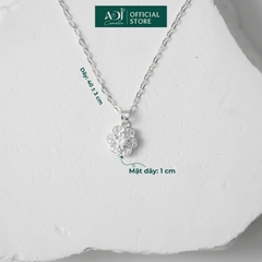 Bộ sản phẩm  Trang sức bạc 925 ADJ đính đá CZ sang trọng cao cấp Hoa 6 Cánh Mã 1