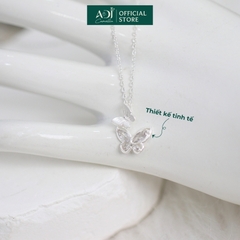 Dây chuyền Trang sức bạc 925 ADJ thanh lịch thời trang cao cấp Bướm Đôi Thanh Thoát SD10899AD