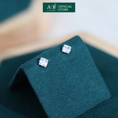 Bông tai Trang sức bạc 925 ADJ đính đá CZ sang trọng cao cấp Pha Lê Vuông SB10048AD - SB1143