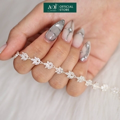 Lắc tay Trang sức bạc 925 ADJ thanh lịch thời trang cao cấp Lá Ngọc Sang Trọng SLTC12878AD