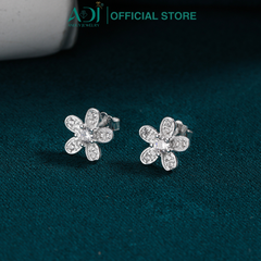 Bộ sản phẩm Trang sức bạc 925 ADJ đính đá CZ sang trọng cao cấp Bông hoa 5 cánh