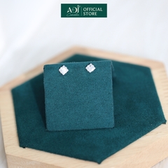 Bông tai Trang sức bạc 925 ADJ đính đá CZ sang trọng cao cấp Pha Lê Vuông SB10048AD - SB1143