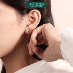 Bông tai Trang sức bạc 925 ADJ đính đá CZ sang trọng cao cấp Pha Lê Vuông SB10048AD - SB1143