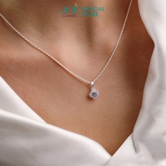 Bộ sản phẩm  Trang sức bạc 925 ADJ đính đá CZ sang trọng cao cấp Hoa 4 Cánh Mã 3