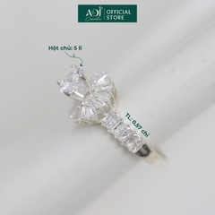 Nhẫn Trang sức bạc 925 ADJ đính đá CZ sang trọng cao cấp Vẻ Đẹp Rực Rở SN14530AD