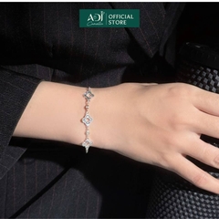 Lắc tay Trang sức bạc 925 ADJ thanh lịch thời trang cao cấp 5 Hoa May Mắn - SLC134254AD