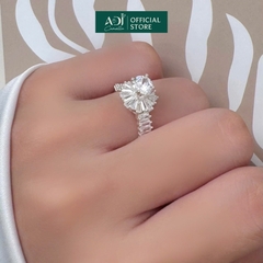 Nhẫn Trang sức bạc 925 ADJ đính đá CZ sang trọng cao cấp Vẻ Đẹp Rực Rở SN14530AD