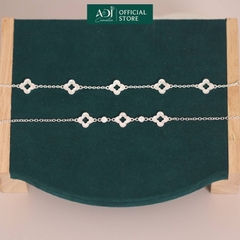 Lắc tay Trang sức bạc 925 ADJ thanh lịch thời trang cao cấp 5 Hoa May Mắn - SLC134254AD