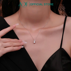 Dây Chuyền Nữ Bạc ADJ 925  Pha Lê Swarovski Hình Chiếc Nơ Phụ Kiện Trang Sức Nữ Cao Cấp SD54127AD