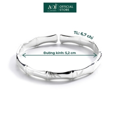 Vòng Tay Nữ Bạc ADJ 999 Cây Trúc Lá Tre May Mắn Phụ Kiện Trang Sức Nữ Cao Cấp SVC15445AD