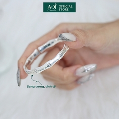 Vòng Tay Nữ Bạc ADJ 999 Cây Trúc Lá Tre May Mắn Phụ Kiện Trang Sức Nữ Cao Cấp SVC15445AD