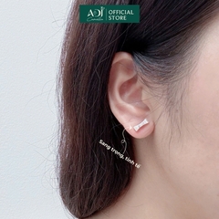 Bông tai Trang sức bạc 925 ADJ sang trọng cao cấp Chiếc Nơ Thanh Lịch - SB118183AD