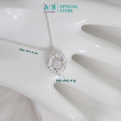 Dây chuyền Trang sức bạc 925 ADJ thanh lịch thời trang cao cấp Hoa Yêu Thương SD134180AD