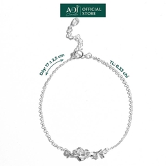 Lắc tay Hoa Tuyết Đính Đá Trang sức bạc 925 ADJ - SLT108104AD