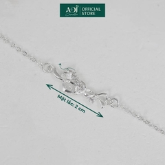 Lắc tay Hoa Tuyết Đính Đá Trang sức bạc 925 ADJ - SLT108104AD