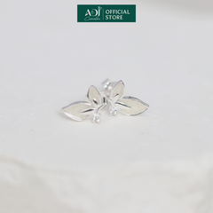 Bông tai Bạc Nữ ADJ Hai Nửa Cánh Bướm Lấp Lánh Sang Trọng Nữ Tính SB15625AD