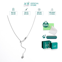 Dây Chuyền Nữ Bạc ADJ 925 Trái Tim Buông Rũ Nhẹ Nhàng Thanh Lịch Phụ Kiện Trang Sức Nữ SDC146123AD